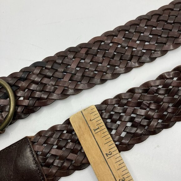 Y2K Eddie Bauer Braided Leather Belt Womens S/M Make in UK Boho Hippie Witchy - Picture 6 of 6